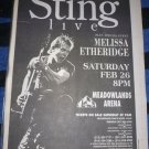 STING Melissa Etheridge 1994 Meadowlands Full Page Newspaper Concert AD 11x15