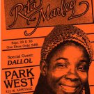 Rita Marley 1982 Park West Chicago Reggae Concert Handbill