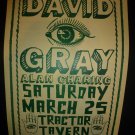 David Gray 2000 Seattle Concert Poster 11x17