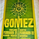 GOMEZ Portland Seattle Concert Dates Poster 11x17