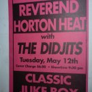 Reverend Horton Heat The Didjits 1998 Club NRG Concert Handbill