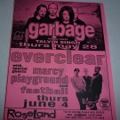 Garbage Everclear Marcy Playground 1998 Roseland NYC Concert Handbill