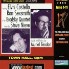 Elvis Costello "Welcome To The Voice" 2000 Jazzfest NYC Concert Handbill Card