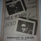 NEIL YOUNG 1983 MSG NYC Newspaper Concert Poster Size AD