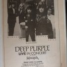Deep Purple 1991 Radio City Music Hall Newspaper Concert Poster AD