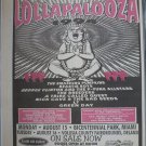 Lollapalooza 1994 Miami Newspaper Concert Poster AD Smashing Pumpkins Beastie Boys