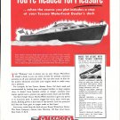 1948 Texaco Marine Ad Featuring Hubert Johnson Sea Skiff Cruiser