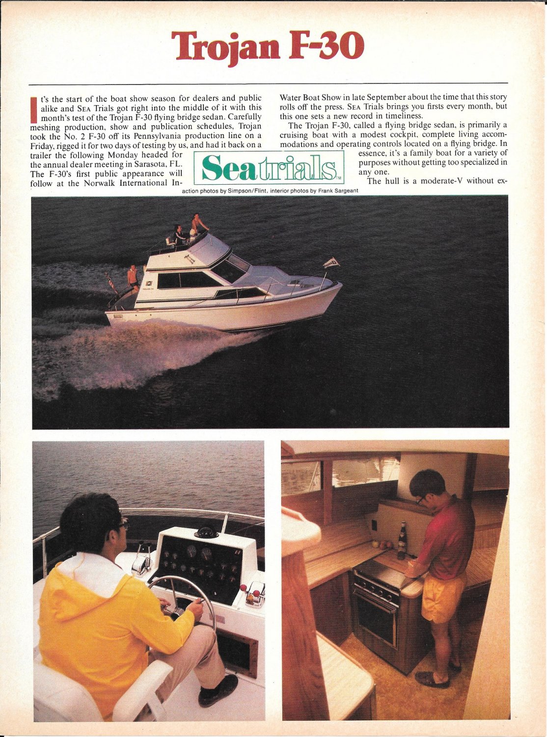 1979 Trojan F-30 Yacht Review & Specs- Photos