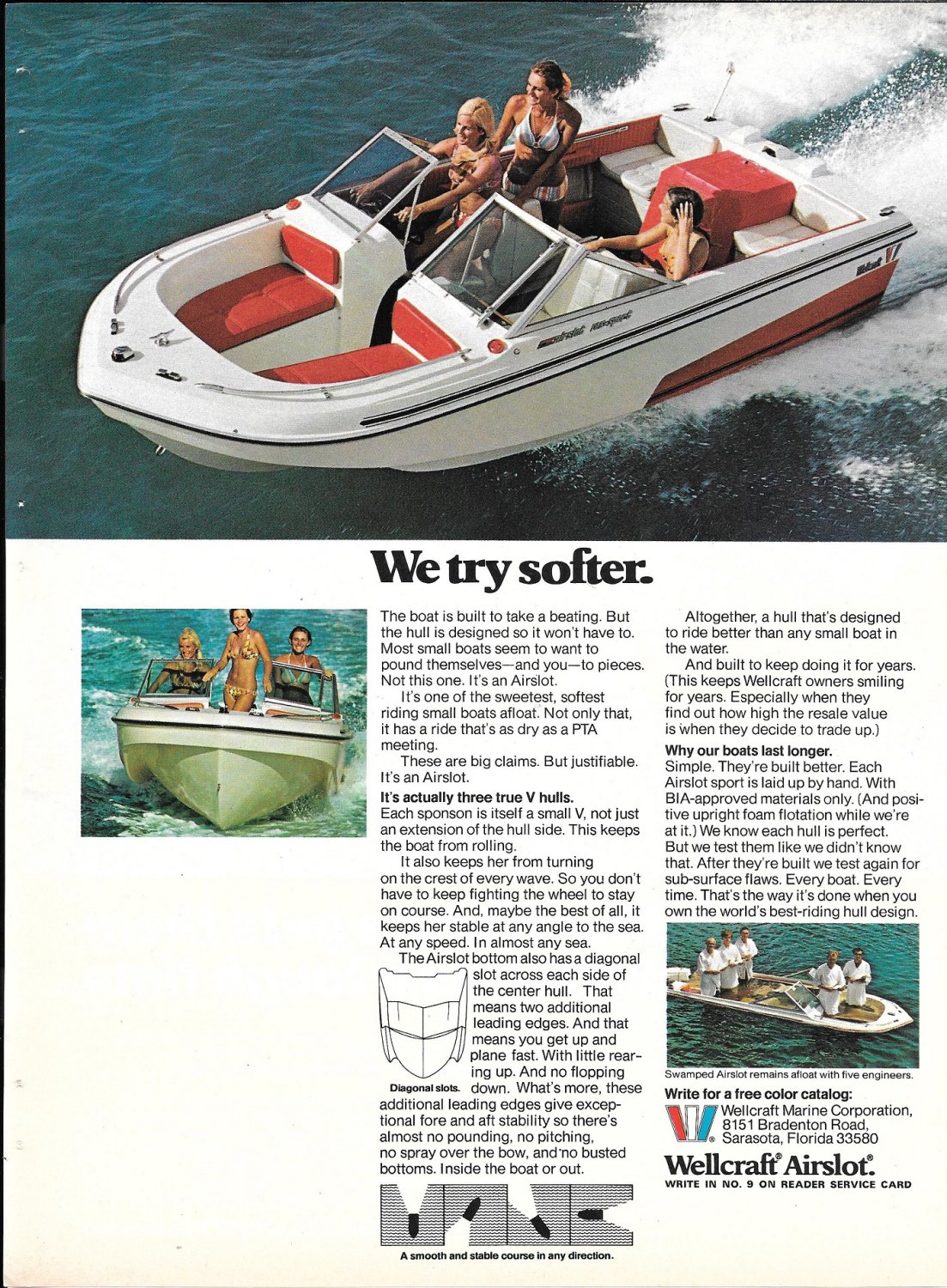 1973 Wellcraft Marine Color Ad-Nice Photo Airslot- Hot Girls