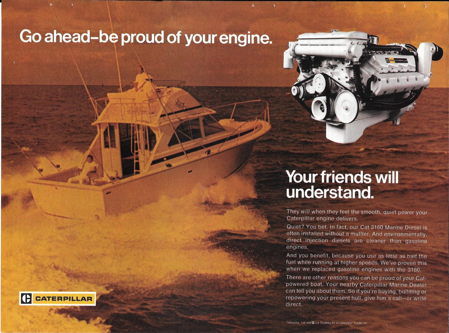 1973-caterpillar-cal-3160-marine-diesel-engine-ad-nice-photo