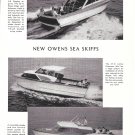 1962 Owens Sea Skiff Boats Ad- Nice Photos 35- 27- 25