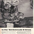 1963 Evinrude Outboard Motors 2 Page Ad- Great Photos