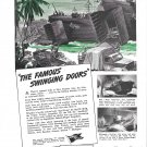 1944 WW II Federal Mogul Ad- Nice Drawing Landing Boats-Jeep