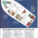 1969 Pacemaker Alglas 33' Double Cabin Yacht Color Ad- Drawing