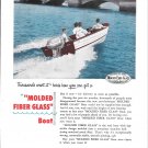 1956 Molded Fiber Glass Boat Co Color Ad- Nice Photo