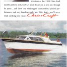 1961 Chris- Craft 28' Constellation Yacht Color Ad- Nice Photo