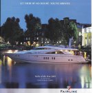 2003 Fairline Flybridge Yacht 2 Page Color Ad- Nice Photo