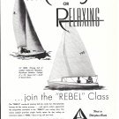 1961 Ray Greene Boats Ad- Nice Photo of 16' Rebel Sailboat