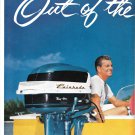 1957 Evinrude Big Twin 35 HP Outboard Motor 2 Page Color Ad- Nice Photo
