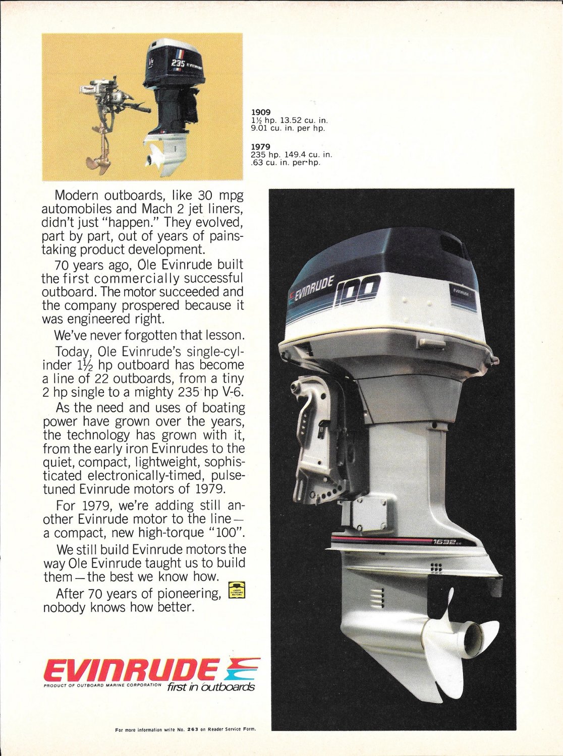 1979 Evinrude Outboard Motors 2 Page Color Ad- Nice Photos