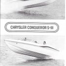 1973 Chrysler Conqueror S- III Boat Review- Nice Photos & Specs