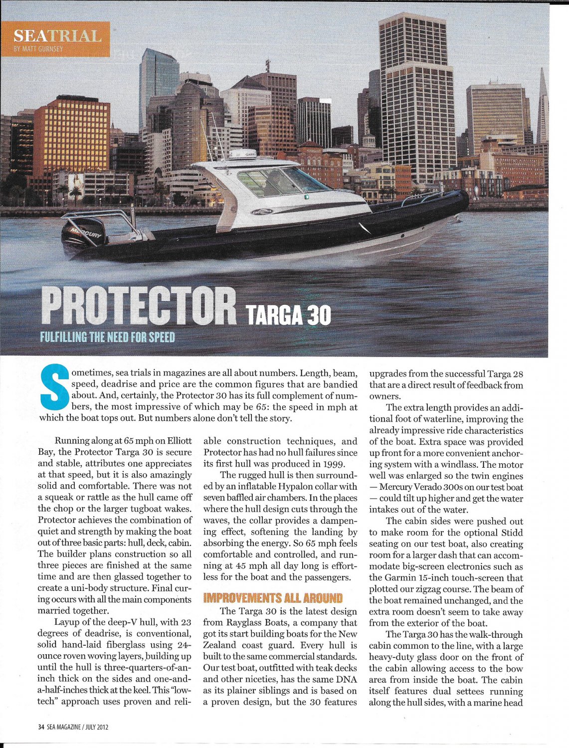 2012 Protector Targa 30 Yacht Review- Nice Photos & Boat Specs