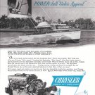 1953 Chrysler Marine Engines Ad- Nice Photo of Richardson Boat "Sales Appeal"