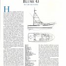 1995 Blume 43 Yacht Review- Boat Specs & Drawing