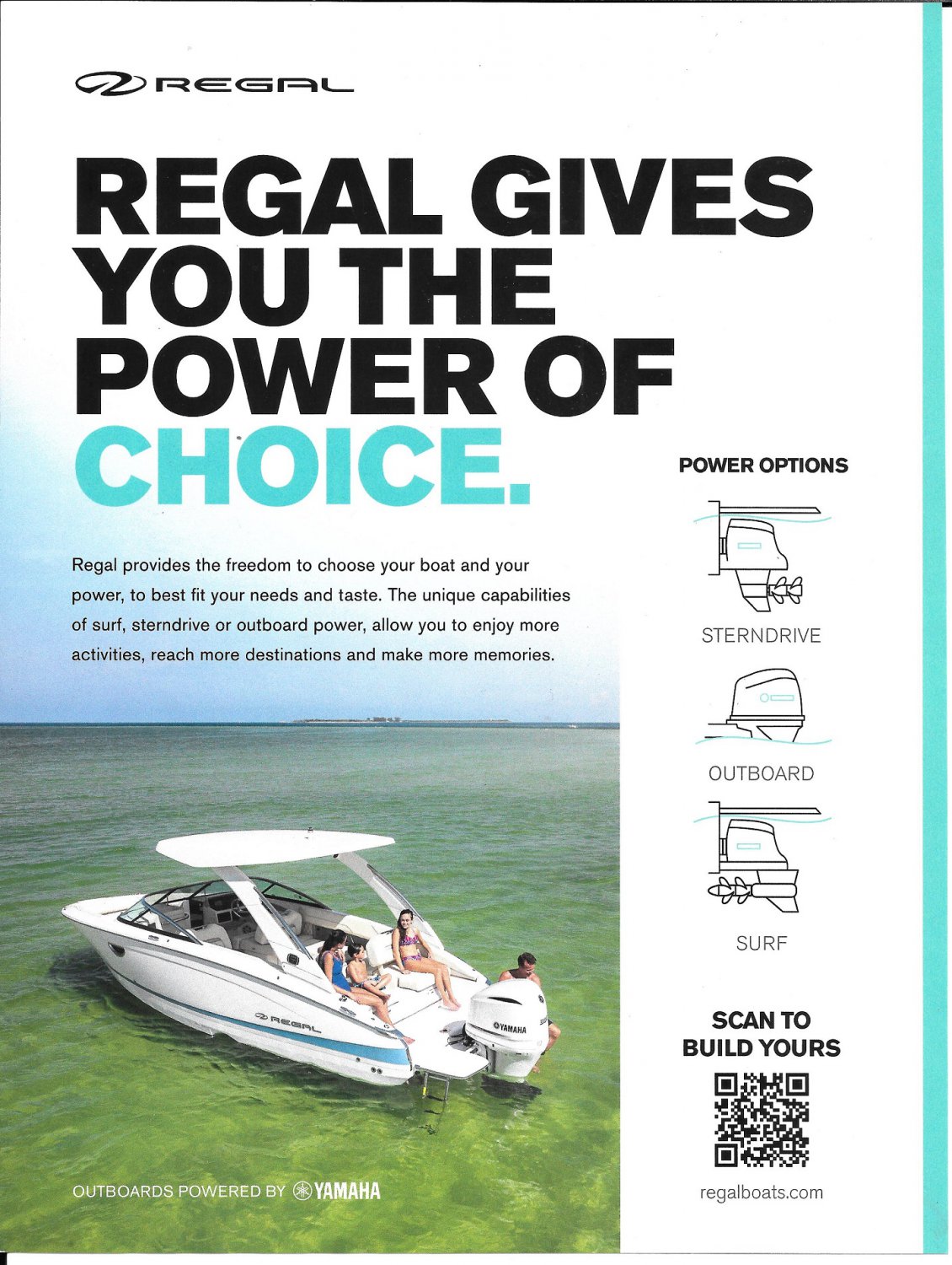 2021 Regal Boats Color Ad- Nice Photo