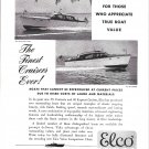 1948 Electric Boat Co Ad- Photos of Elco 35 Cruisette & 40 Express Cruiser