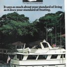1984 Hatteras 61 Motor Yacht 2 Page Color Ad- Nice Photo
