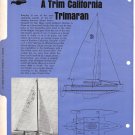 1966 Norman A. Cross 23' California Triman Boat Ad- Photo & Drawing