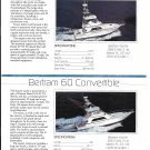 1993 Bertram 43 & 60 Convertible Yachts Color Ad- Boat Specs & Photo