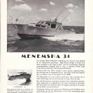1954 Huckins Menemsha 34 Fairform Flyer Yacht Ad- Nice Photo