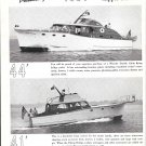 1951 Wheeler Shipyard Ad- Nice Photo of 44' Double Cabin & 41 Sedan