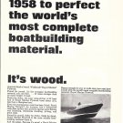 1966 U S Plywood Ad- Photo of Chris- Craft Cutlass 26 Boat