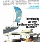 1970 Jensen Marine Cal 27 Sailboat Color Ad- Nice Photo