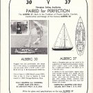 1967 Whitby Boat Works Ad- Boat Specs Photo- Drawing Alberg 30 & 37