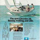 1977 1976 Chrysler 26 Sailboat Color Ad- Nice Photo