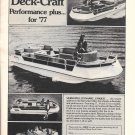 1977 Harris Deck- Craft Boats Ad- Nice Photos 17- 19 & 21' Models