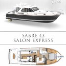 2022 Sabre 43 Salon Express Boat Color Ad- Nice Drawin