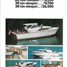 1966 Chris- Craft Crusader Boats 2 Page Color Ad- Nice Photo 28- 30 & 36