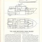 1977 Luhrs 380 Double- Cabin Cruiser Boat Ad- Boat Specs & Drawing