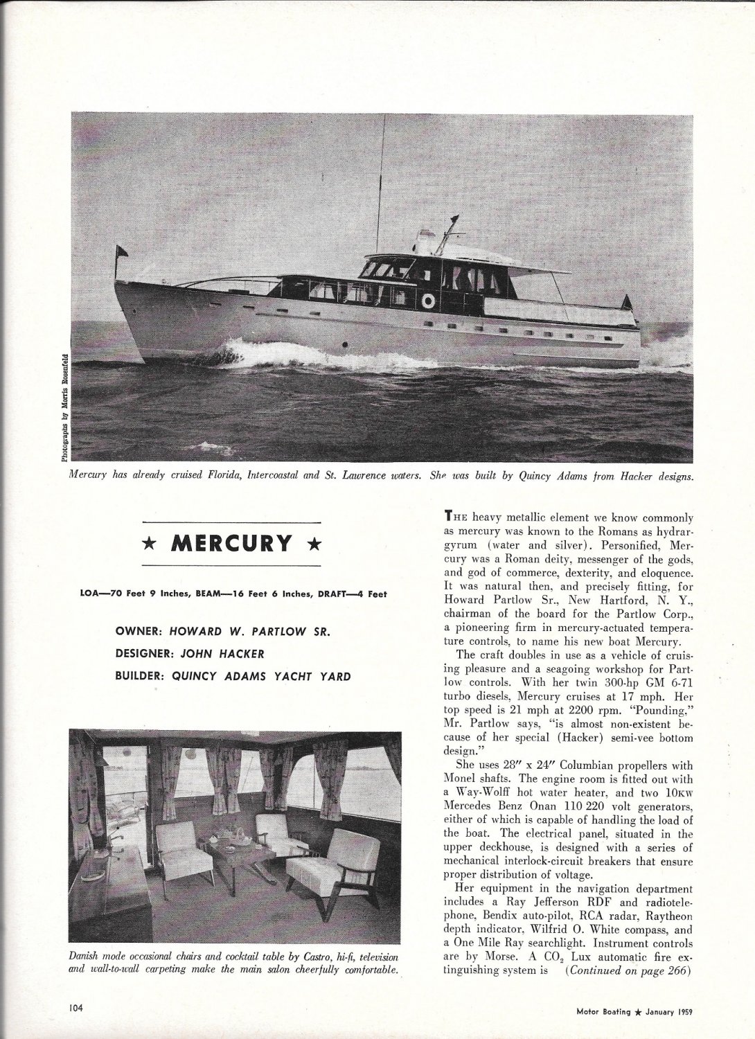 1959 Hacker- Quincy Adams Yacht Yard Boat Mercury Review- Boat Specs ...