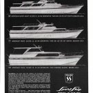 1968 Sportship Boats Ad- Drawing of 98'- 72' & 53' Models