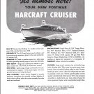 1945 Harbor Boat Co Ad- Drawing of Harcraft Cruiser
