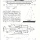 Old 1952 Mt. Desert Yacht Yard 31' Sailboat "Controversy" Ad-Boat Specs & Drawings