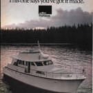 Old 1976 AMF Hatteras 58 Yacht Fisherman Boat Color Ad- Great Photo
