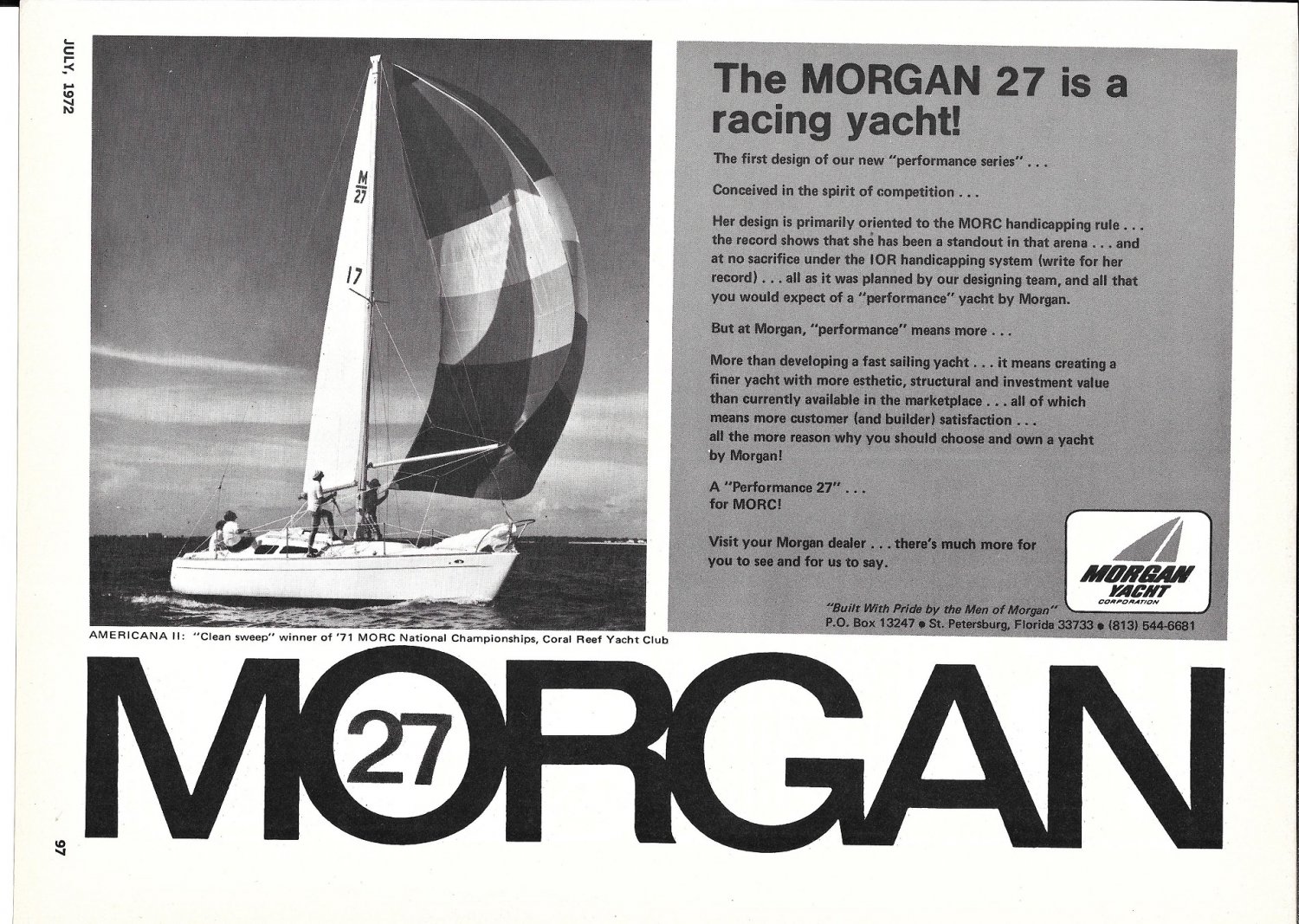 morgan 27 sailboat