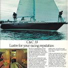 1975 C & C 33 Sailboat Color Ad- Nice Photo